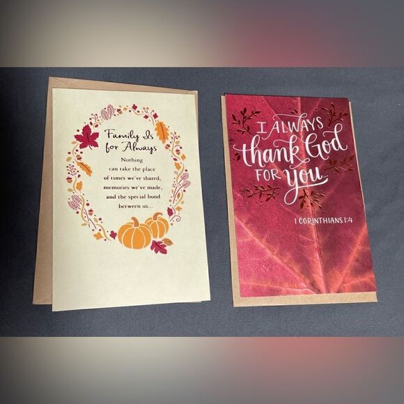 7+ NEW! Happy Thanksgiving Greeting Cards & Envelopes BONUS Stickers - Picture 4 of 10
